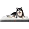 EHEYCIGA Cuccia Cane Interno Taglia Grande XXL, (120L x 74W cm) Ortopedica Cuscino per Cani, Cuscino Cane Sfoderabile e Lavabile, Ortopedico Lettino per Cani, Orthopedic Dog Bed, Bianco