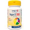 LongLife® Vegan D 2000 | Vitamina D2 da lieviti | Alto dosaggio 2000 U.I. | Benessere di ossa, denti e sistema immunitario | 2 mesi di trattamento | Vegano e senza glutine