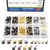 Glarks 400 pezzi 10 mm 15 mm 18 mm 5 colori artiglio perline chiodo rotondo cupola borchie kit assortiti rivetti punk borchie e punte per borsa da cintura scarpe braccialetto collare cane artigianato