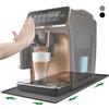 Inwee Tappetino per Macchina da Caffè, Tappetino in Silicone 48x30cm con Bordo Rialzato, Protezione Piano di Lavoro, Compatibile con De Longhi Magnifica, Philips LatteGo, Siemens EQ6 - Grigio