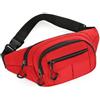 WTAXBH Tasca Sportiva Sul Petto da Uomo Marsupi Uomo Donna Marsupio multitasche Portafogli a mani libere Borse for allenamento Corsa da viaggio(Red)