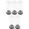 Toyvian 5 Pezzi Contenitore Resistente da Pvc e Palline in Trasparente per Tennis Coperchio Nero All'usura Design Pratico per Molteplici Scenari