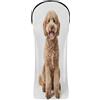 GuoChe Coprimazza da golf con targhette numerate, progettato per adattarsi a tutti i legni e conducenti Happy Fuzzy Brown Curly Dog
