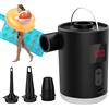 Generic Pompa ad aria per materasso, pompa ad aria per gommoni, pompa per galleggiante per piscina - compressori portatili ricaricabili di gonfiaggio con lampada a LED per campeggio viaggi sonno dei bambini