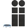 Generic Kit di riparazione per trampolino, 6 pezzi, autoadesivo, rotondo, quadrato, rettangolare, per riparare fori e lacrime nel tappeto elastico