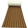 LAPYAPPE Tappetino Antiscivolo per Superficie di Barca 45x240cm in PVC Effetto Teak Sintetico, Cuscino per Pavimentazione Marina Resistente per Yacht, Camper e Imbarcazioni, Facile