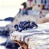 Vibsky Clip di rilascio per esche da pesca in mare, 10 pezzi, clip di bloccaggio per schizzi d'acqua, in acciaio ABS blu, 40 x 8 mm