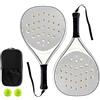 Generic Racchetta da tennis paddle racchetta da tennis con fori ottimizzati per il flusso d'aria, attrezzatura da allenamento racchette sportive per uomini all'aperto donne junior adulto principiante bambini