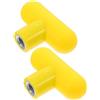 DECHOUS Maniglie Gialle in PA per Attrezzature Fitness, Accessori 2 con Compatibilità Versatile per Allenamento Forza e Macchine Via Cavo
