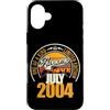 Jahrgang 2004 22. Geburtstag Awesome Custodia per iPhone 16 Plus Grande da luglio 2004 22° compleanno frase 22 anni