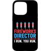 Novelty July 4th Tees Custodia per iPhone 15 Pro Max Direttore dei fuochi d'artificio I Run You Run