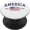 Novelty July 4th Tees America Est 1776 PopSockets PopGrip Adesivo