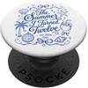 Summer Twelve Birthday Co 12° Compleanno Estate Spiaggia Costiera Ragazza Est 2014 PopSockets PopGrip Adesivo