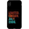 July 2006 Retro Vintage Year 2006 Gift Custodia per iPhone XS Max Edizione Limitata Luglio 2006 Compleanno