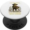 Retro Frog Gardener and Mycologist Appar Forse funghi forse prove | Giardiniere rana retrò PopSockets PopGrip Adesivo