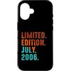 July 2006 Retro Vintage Year 2006 Gift Custodia per iPhone 16 Edizione Limitata Luglio 2006 Compleanno