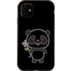 panda China animal zoo bear Himalayan ba Custodia per iPhone 11 Panda con Fiore