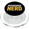 Underwriter Risk Analyst Vintage Typogra Divertente assicurazione Nerd dicendo umoristico attuario PopSockets PopGrip per MagSafe
