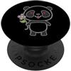 panda China animal zoo bear Himalayan ba Panda con Fiore PopSockets PopGrip Adesivo