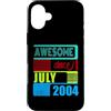 Awesome since 2004 Geburtstagsspruch Jul Custodia per iPhone 16 Plus 22 Anni Vintage 2004 nato Luglio Fantastico da