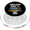 Programmer Coding Gifts Programmatore Eat Code Sleep Coding Humor PopSockets PopGrip per MagSafe