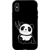 panda China animal zoo bear Himalayan ba Custodia per iPhone X/XS Panda Bear mangiare bambù