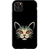 Cat Lover Gift Custodia per iPhone 11 Pro Max Mystic Cat Face Orange Eyes Feline Lover