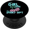 Spooky Girls Pumpkin Co Divertente ragazza che ama lo spaventoso fiocco a forma di zucca per Halloween PopSockets PopGrip Adesivo