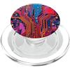 Colorful Electronic Circuitry Abstract A Computer Circuito Circuito Cyber Geek Tech Design PopSockets PopGrip per MagSafe