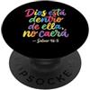 Christian Spanish Bible Verse Biblical S Dios Esta Dentro De Ella No Caera Cristianos Fede religiosa PopSockets PopGrip Adesivo