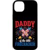Daddy of the little Firecracker Family F Custodia per iPhone 14 Plus Papà del Piccolo Petardo Famiglia Patriottica
