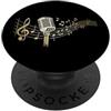 Accessori Per Microfono Per Cantante Mus Cantante Microfono Cantare Karaoke Vintage PopSockets PopGrip Adesivo