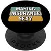 Insurance Agent Vintage Minimalist Actua Fare l'assicurazione sexy divertente dicendo agente broker PopSockets PopGrip Adesivo