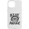 gothic eye graphic tee Custodia per iPhone 15 Grafica Stay Awake Gothic Eye Lightning