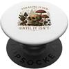 Vintage Botanical Apothecary and Dark He Se ha l'odore di menta | Erba del teschio velenoso retrò vintage PopSockets PopGrip Adesivo