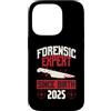 True Crime Merch for Investigative Crime Custodia per iPhone 14 Pro Esperto forense dalla nascita 2025 Compleanno a tema True Crime