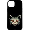 Cat Lover Gift Custodia per iPhone 15 Plus Mystic Cat Face Orange Eyes Feline Lover