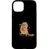 platypus water funny platypus egg egg la Custodia per iPhone 15 Plus smart ornitorinco con libro e occhiali