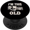 Vintage Analog Media And Retro Audio Gra Giradischi per cassette Boombox anni '80 e '90 I'm This Old Retro PopSockets PopGrip Adesivo