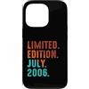 July 2006 Retro Vintage Year 2006 Gift Custodia per iPhone 13 Pro Edizione Limitata Luglio 2006 Compleanno