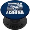 Funny Fishing Tees Preferirei pescare PopSockets PopGrip Adesivo