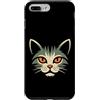 Cat Lover Gift Custodia per iPhone 7 Plus/8 Plus Mystic Cat Face Orange Eyes Feline Lover