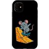 mouse skate cheese ramp cartoon skateboa Custodia per iPhone 11 Topo Skate Formaggio Rampa Cartoon