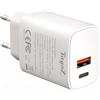 TagoZ Caricatore USB C, 20 W, adattatore di alimentazione a doppia porta USB-A e USB-C, caricatore da parete compatto compatibile con iPhone 16/15/14/13/12, iPad, Samsung, Huawei, Xiaomi e altro