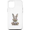 Timowo Studio Custodia per iPhone 12/12 Pro Ritratto Astratto di Coniglio