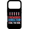 Novelty July 4th Tees Custodia per iPhone 17 Pro Direttore dei fuochi d'artificio I Run You Run