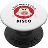 Cute Ghost Disco I Just Really Love Disc Kawaii Ghost Disco Lover Amo davvero Disco Lover PopSockets PopGrip Adesivo