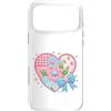 Sweet Stitch Designs Custodia per iPhone 17 Pro Max Simpatico design trapuntato patchwork con cuore floreale e fiocco