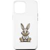 Timowo Studio Custodia per iPhone 12 Pro Max Ritratto Astratto di Coniglio