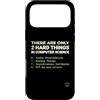 Binary Logic Studio Custodia per iPhone 17 Pro Max Solo 2 cose difficili Informatica Umorismo divertente